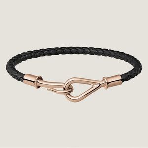 Hermes Jumbo bracelet black noir rose gold RGHW